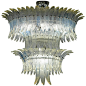 Large Palmette Opaline Murano Chandelier, Four Tiers in Barovier Style | 1stdibs.com