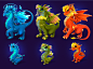 Dragon Characters Concept Art & Animation