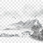 卡通创意山水画中国风风景元素卡通手绘PNG图片➤来自 PNG搜索网 pngss.com 免费免扣png素材下载！