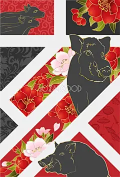 背景の無料イラストは、亥の型抜き文字と椿の花、イノシシの亥年年賀状背景のイメージです。赤をモチーフの和風背景イラストを無料でダウンロードできます。(aiやpsd)などのベクターデータでダウンロード可能で『商用利用可』です。印刷物、名刺、カード、ハガキ、年賀状、ポスター、チラ