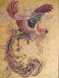 Reza Badrossama نقاشی رضا بدرالسما سیمرغ ققنوس phoenix foenix آبرنگ و گواش Water Color& Gouach: 