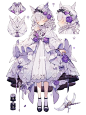 紫色系lolita跃动旋律系列lo裙