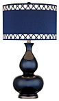 Dimond Lighting Heathfield Table Lamp in Navy Blue with Black Nickel - transitional - Table Lamps - ShopFreely