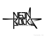 标志说明：neon-rocks艺术字体设计欣赏。