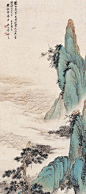 楚山真丛丛，落日秋云起。向晓一登台，沧江日千里。（宋·朱熹《题米元晖楚山秋霁图》）
【图：祁昆】
沧海笑，滔滔两岸潮，浮沉随浪记今朝？哈哈哈？书画相通吗？