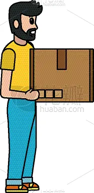 动画片,商务,货物集装箱,海上运输,男人,概念,迅速,技术,图像,递送