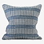 Our hand block printed Dash Dot Inverse Denim Pillow Cover from Walter G will add a relaxed, boho-chic vibe to any decor.