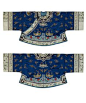 Informal Coat,  China,  Manchu, 1880&#;8217s. Silk, metallic-wrapped yarns, buttons, metal; satin weave, embroidered
