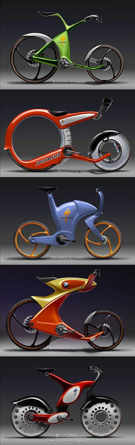 广告也疯狂：宝马最牛的几款自行车！！