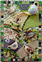 mosaic panel with tea pot and tea cups