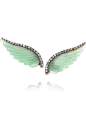 Noor Fares | Wing 18K 灰金、砂金石、钻石耳钉  