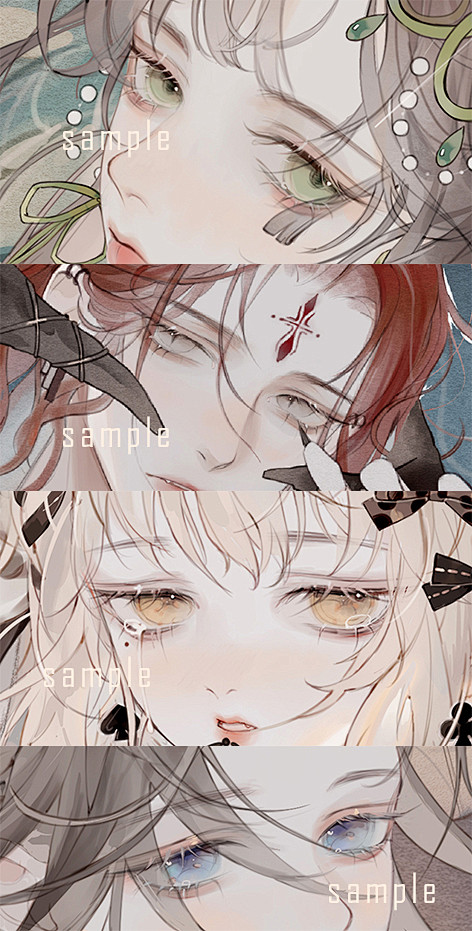 绘画/素材参考/眼睛，画师：屿沽，原图微...