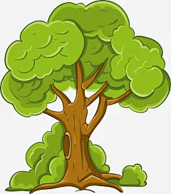 卡通简约大树装饰广告高清素材 卡通大树 松树 海报设计 环境保护宣传手册装饰 立体树木卡通 装饰设计 免抠png 设计图片 免费下载