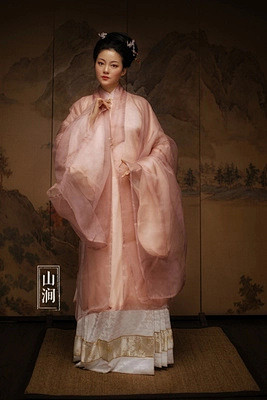 【山涧】女装汉服-明制真丝立领长袄袄裙-...