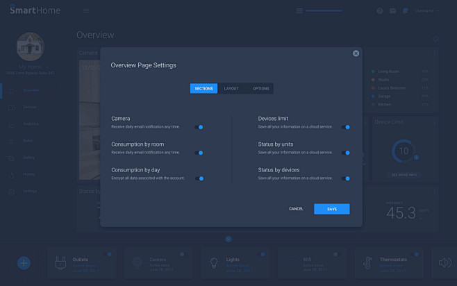 Smart Home UI Kit - A digital UI Kit for the physical world by InVision