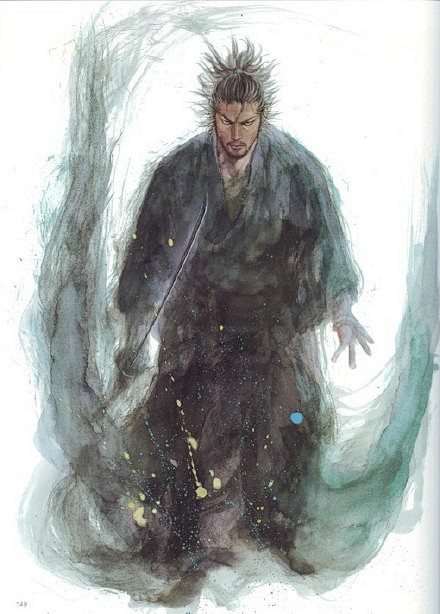 绘神井上雄彦画展绘宫本武藏记录gif动图