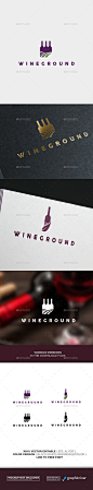 现代葡萄酒的标志——餐厅标志模板Modern Wine Logo - Restaurant Logo Templates酒吧,干净、酒厂、花园、标签、酒、极简主义retaurant,简单,时尚,葡萄酒 bar, clean, distillery, garden, label, liquor, minimalist, retaurant, simple, sleek, wine