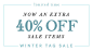 Now an extra 40% off sale items.