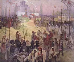 世界三大著名插画大师的经典之作，每一张都美到窒息_穆夏 : 穆夏的家庭温馨而幸福，因此他能够跳脱世纪末的颓废和悲观，通过绚丽多姿的花卉和植物，柔美古典的线条和色彩，传递自然旖旎的唯美和绚烂。 穆夏真正将海报和装饰画，升华到全新的艺术境界。 《花朵系列…