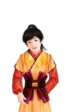 png古风手绘小孩免抠素材