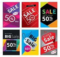 社交媒体销售横幅和广告 web 模板集。矢量插图为网站和移动横幅、 海报、 电子邮件和通讯的设计、 广告、 优惠券，促销