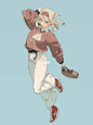 女生人体动作和上色质感绘画参考！ : 画师|Timbougami #画画  #寻找小红书绘画大神  #绘画  #绘画参考
