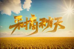 秋季标语艺术字模型背景图片