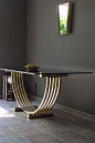 Brass Dining Table #luxury table #luxury furniture #dinning room #modern table…: 