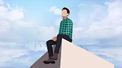 潮流人物插画 扁平 插画 潮流 男模特