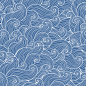 Abstract hand-drawn pattern, waves background.