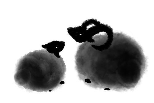 自然,概念,动物,黑色,中国画_9da2...
