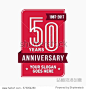 50th anniversary logo. Vector and illustration.