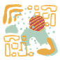 时尚清新简约可爱优雅新孟菲斯风格包装PNG装饰背景底纹PS素材