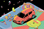 Bubble's Trip : Advertising illustration project in CDMX to cars brand.