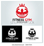 Fitness Gym logo design template ,Fitness king logo design concept, Vector illustration