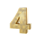 5_Numner_3D​_Gold