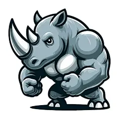 犀牛插画矢量图设计素材