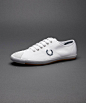 Fred Perry 男士经典款Table Tennis白色帆布鞋 