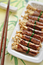 beef rolls with enoki.