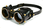 Steampunk Goggles - blackened brass black leather by ~AmbassadorMann on deviantART