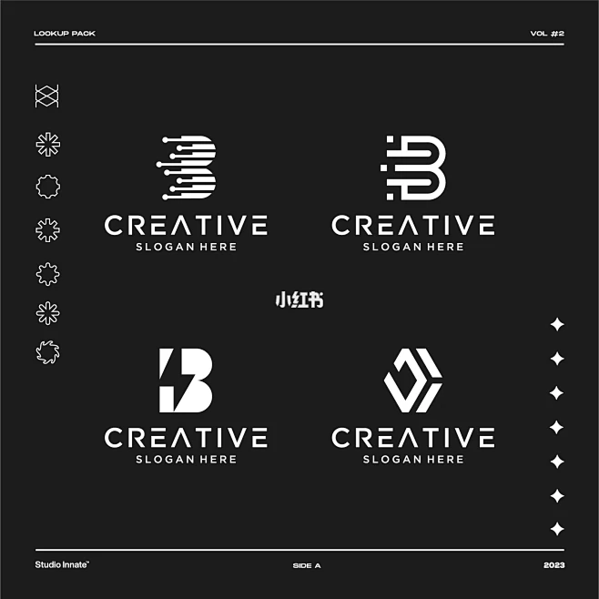 【524期】首字母logo设计组合设计集合-花瓣网