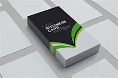 经典简约风格企业名片设计样机 PS名片企业模板