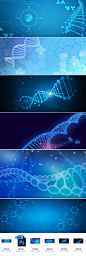 科技基因分子医学医疗DNA蓝色海报机械科技高清素材 机械科技 背景 设计图片 免费下载