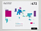 MagnaGlobal Ad Markets Poster : Infographic Poster for MagnaGlobal visualizing the Global Ad Markets. The world map shows the size of each country based on their overall advertising spendings. The colors work as a heatmap visualizing the ad spending per c