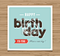 Happy birthday card, balloons font #怀旧#