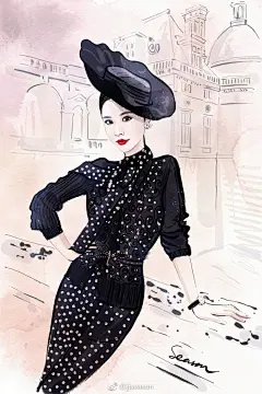 #jjseason时尚插画# -----  Happy birthday to 最美紫薇格格@林心如 #林心如0127生日快乐# ​​​​