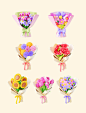 3d立体节日鲜花花束教师节母亲节妇女节送花