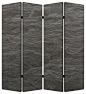 4 Panel Screen in Black Slate - Contemporary - Screens And Room Dividers - by GwG Outlet : Room divider. 4 panel printed on canvas screen. It has been finished on both sides with two different views. Light weight and very easy to move around. It can