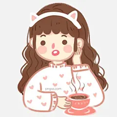 手绘拿着一杯茶的女孩图片大小2000x2000px 图片尺寸1.87 MB 来自PNG搜索网 pngss.com 免费免扣png素材下载！Q萌#韩国风#咖啡#可爱#女孩#女生#手绘#小清新#装饰图案#