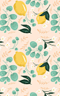 lemon & greenery pattern